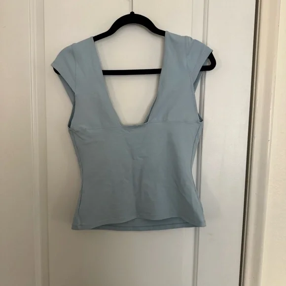 Free People Sky Blue Blouse - Picture 2 of 3